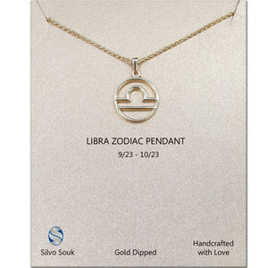 Libra Zodiac Sign Necklace